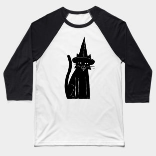 Cat Witch Baseball T-Shirt